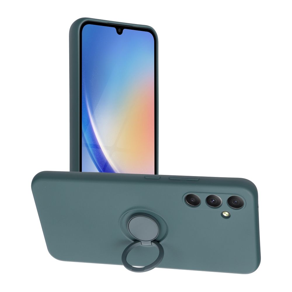 Husa Protectie cu Inel din Silicon pentru Samsung A34 - Verde - 2 | YEO